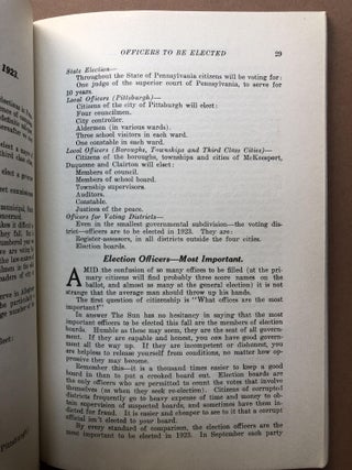 The Pittsburgh Sun Handbook of Politics for 1923