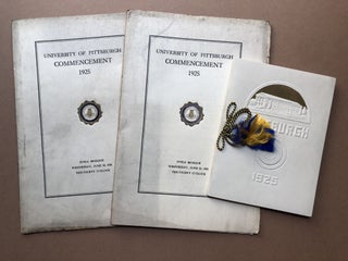 Item #H18036 2 copies of the University of Pittsburgh commencement program for 1925 plus senior...