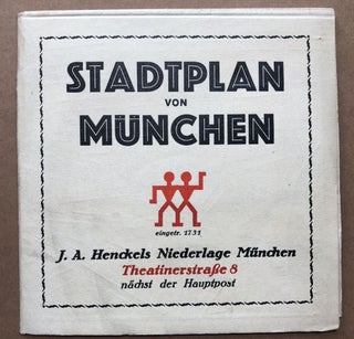 Item #H18048 Stadtplan von München (tourist map of Munich ca. 1925). J. A. Henckels