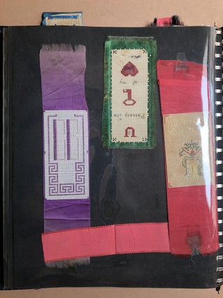Item #H18080 Album of 19th and early 20th century bookmarks: silk, embroidered, cross stitched,...
