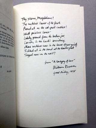 The Veritable Years, 1949-1966 -- one of 50 signed copies with holograph poem