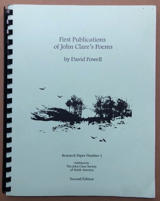 Item #H18327 First Publications of John Clare's Poems. David Powell