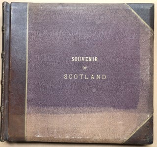 Item #H18389 1880s large leather folio SOUVENIR OF SCOTLAND with 32 original photos