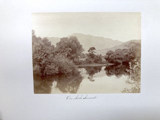 1880s large leather folio SOUVENIR OF SCOTLAND with 32 original photos