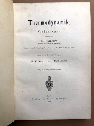 Thermodynamik, Vorlesungen