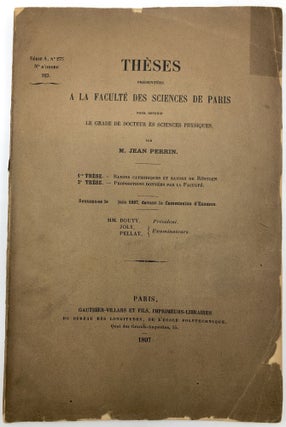 Item #H18438 Rayons Cathodiques et Rayons de Röntgen -- inscribed to his professor -- the copy...