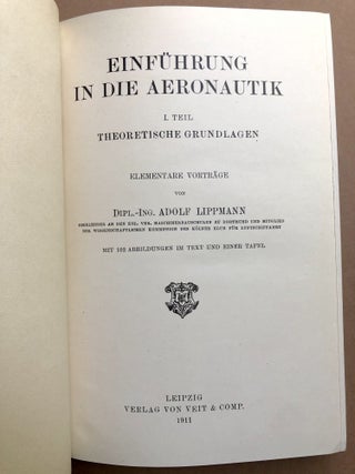 Einführung in die Aeronautik, I. Teil - Theoretische Grundlagen (no other parts were ever published)