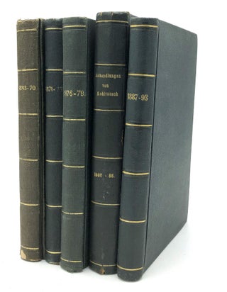 Item #H18782 5 bound volumes of published papers 1863-1886 on electrolytes, elasticity,...
