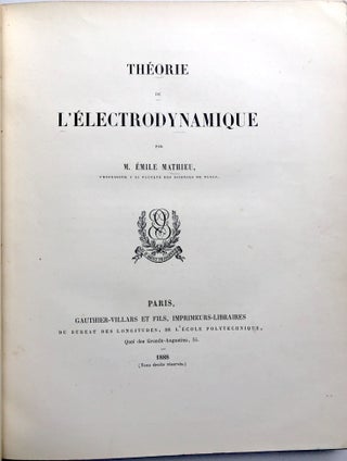 Theorie de L'Electrodynamique