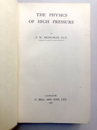 The Physics of High Pressure