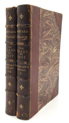 Item #H18901 Harvard College Class of 1907, Secretary's Report, Parts I-III in 2 volumes. Harvard...