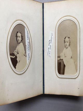 Photo album from the 1860s-70s, Taft family, Crosley family, Law family, 49 photos