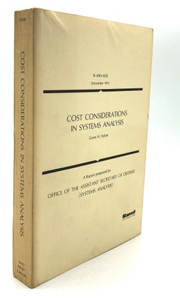 Item #H19079 Cost Considerations in Systems Analysis. Gene H. Fisher