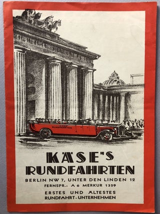 Item #H19092 Käse's Rundfahrten: 1936 brochure & map for tours of Berlin & Potsdam