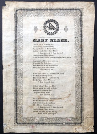 Item #H19196 Mary Blane - rare American song sheet. William Bennett
