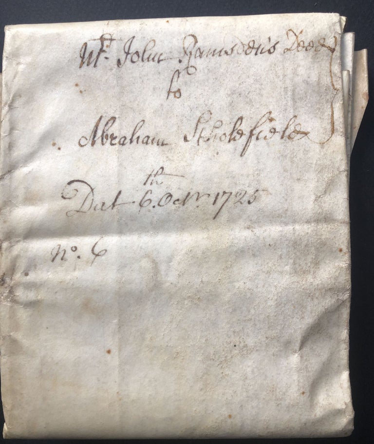 Item #H19201 Large 1725 indenture agreement between John & Judith Ramsden and Abraham Scholefield for property in Hipperholme, West Yorkshire, UK