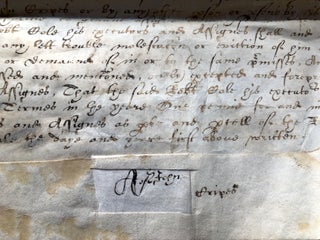 1617 indenture agreement for land in Widford, Hertfordshire, England