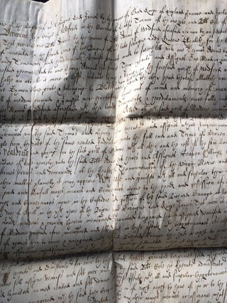 1617 indenture agreement for land in Widford, Hertfordshire, England