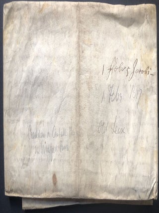 1617 indenture agreement for land in Widford, Hertfordshire, England