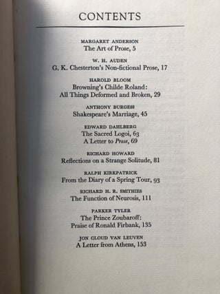 Prose, Number One, 1970