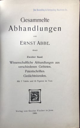 Gesammelte Abhandlungen, Zweiter Band (II): Wissenschaftliche Abhandlungen aus verschiedenen Gebieten, Patentschriften, Gedächtnisreden