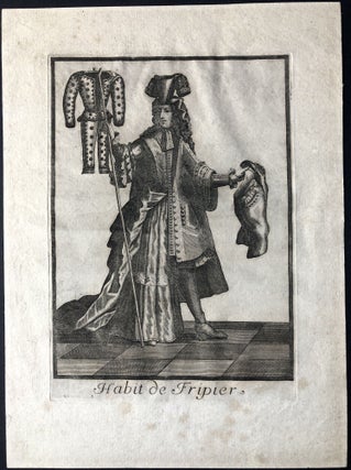 Item #H19415 Habit de Fripier [a seller of second-hand clothing] (ca. 1695 original copperplate...