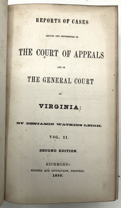Reports of Cases Argued and Determined in the Court of Appeals, and in the General Court of Virginia, Volume II (2), 1830-1831