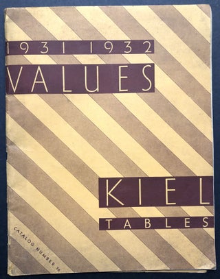 Item #H19486 Catalog Number 36, 1931-1932 Values in Kiel Tables. Kiel Furniture Company