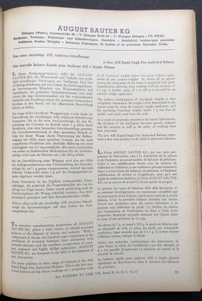 Achema Jahrbuch, Jahrgang 1953/55: Berichte uber Stand und Entwicklung des chemischen Apparatewesens...European Catalogue of Chemical Plant / Apparatus / Instruments