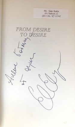 From Desire to Desire, inscribed