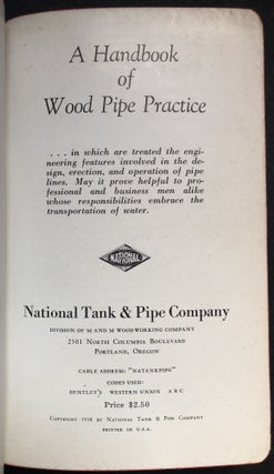 A Handbook of Wood Pipe Practice