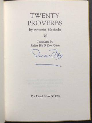 Twenty Proverbs -- signed by Bly