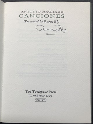 Canciones -- signed by Bly (wraps)