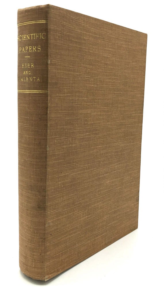 Item #H19844 Bound volume of scientific papers, 1894-1918, on photography, spectroscopy and the chemistry of photographic processes. Josef Maria Eder, Eduard Valenta.