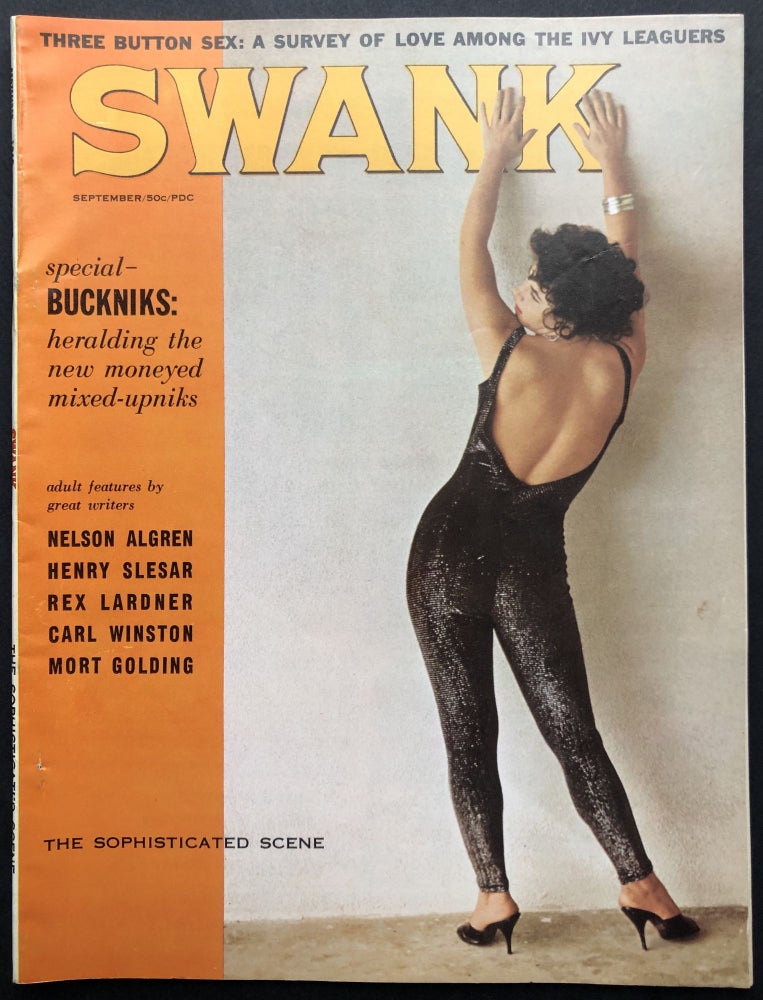 Item #H19920 Swank magazine, "the sophisticated scene" Vol. 7 no. 4, September 1960. Madmen Era Men's Magazines, Henry Slesar Nelson Algren.