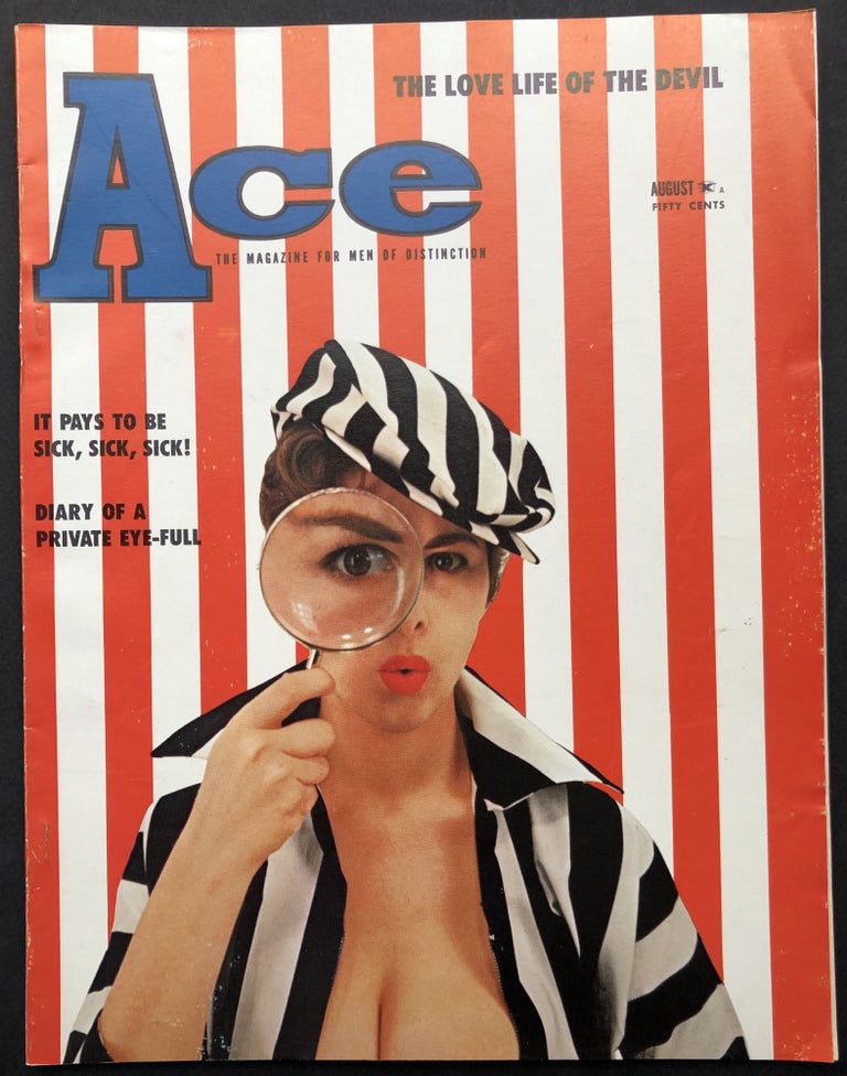 Item #H19960 Ace, the Magazine for Men of Distinction, Vol. 4 no. 2, August 1960. Madmen Era Men's Magazines.