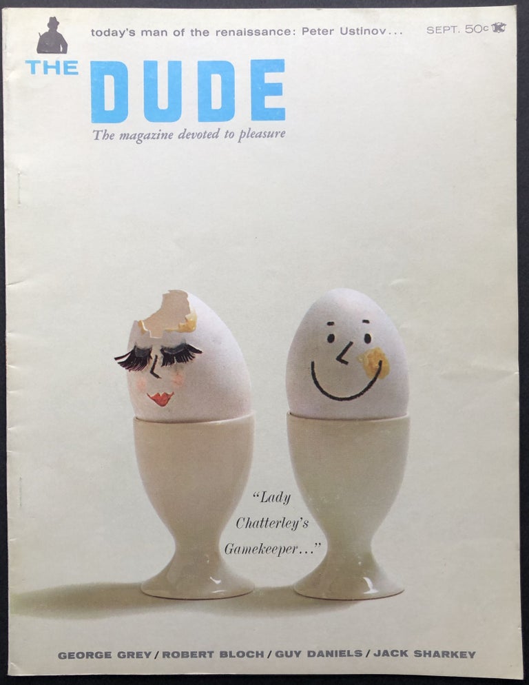Item #H19961 The Dude, the magazine devoted to pleasure, Vol. 5 no. 1, September 1960. Madmen Era Men's Magazines, Robert Bloch.