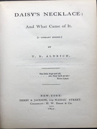 Daisy's Necklace: And What Came of It (A Literary Episode) -- Eugene Field's copy