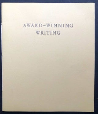Item #H20092 Award-Winning Writing, a Disrespectful Gathering of Quotations. Arthur Graham, ed