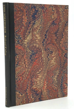 Item #H20139 Two Forewords (limited first edition). Rudyard Kipling