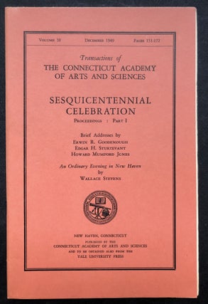 Item #H20186 "An Ordinary Evening in New Haven" in Transactions of the Connecticut Academy of...