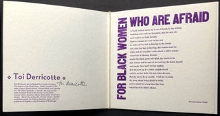 Signed hand printed program for Michael S. Harper & Toi Derricotte at The Warhol, December 7, 2001