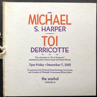 Item #H20209 Signed hand printed program for Michael S. Harper & Toi Derricotte at The Warhol,...