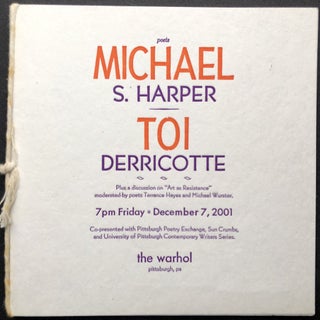 Item #H20210 Signed hand printed program for Michael S. Harper & Toi Derricotte at The Warhol,...