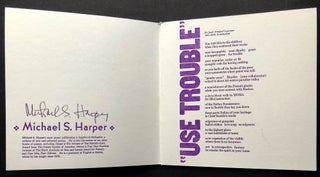 Signed hand printed program for Michael S. Harper & Toi Derricotte at The Warhol, December 7, 2001