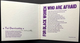 Signed hand printed program for Michael S. Harper & Toi Derricotte at The Warhol, December 7, 2001