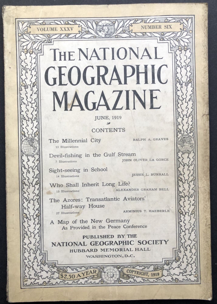 Item #H20226 "Who Shall Inherit Long Life?" In National Geographic, June 1919. Alexander Graham Bell.