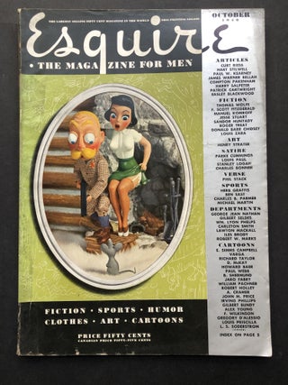 Item #H20236 Esquire, October 1940. F. Scott Fitzgerald, Jesse Stuart, Thpomas Wolfe