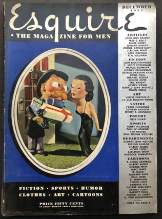 Item #H20241 Esquire, December 1937. F. Scott Fitzgerald, John Dos Passos