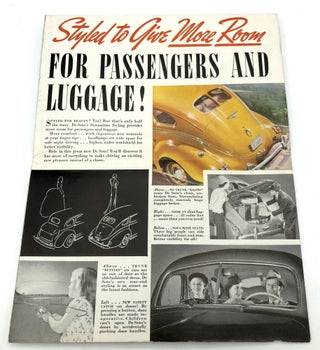 1938 brochure for the De Soto line of coupes and sedans